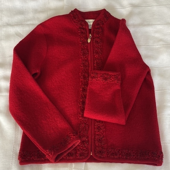 Chadwick’s winter red 100% wool jacket. - Picture 2 of 12